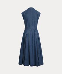 8677.RALPH LAUREN ベルト付 パフスリーブ Aライン ワンピース 93880601_b_01_215.jpg