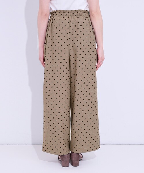 DRESKIP（ドレスキップ）の「【S-LL】目を惹く柄がアクセント 麻調イージーワイドパンツ（その他パンツ・レディース・ホワイト系3/ブラック系/チャコール/ブラウン系6・01/02/03/04）」の20枚目の写真