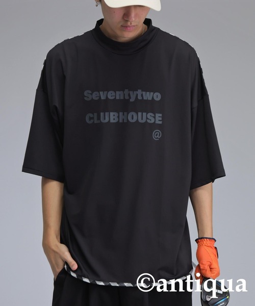 antiqua(アンティカ)の「【STCH】チェック切り替えトップス(Tシャツ/カットソー・レディース・ネイビー/ホワイト/ブラック・ML/LXL)」の16枚目の写真