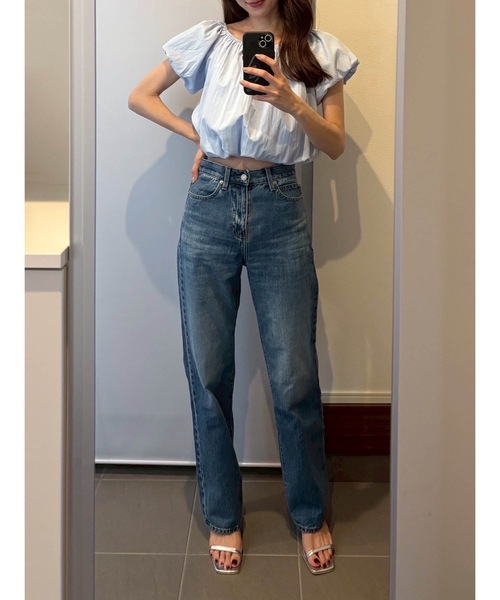 M y u(ミュー)の「【ZOZO限定アイテム】バルーンシャーリングオフショルトップス(シャツ/ブラウス・レディース・ピンク/ブルー/アイボリー・FREE)」の11枚目の写真