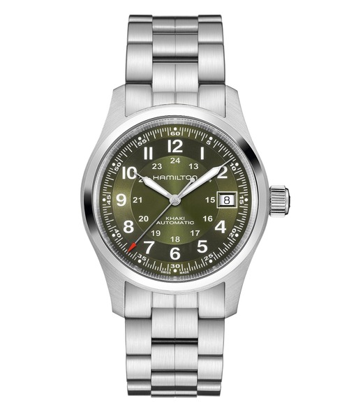HAMILTON（ハミルトン）の「HAMILTON [ハミルトン] 腕時計 Khaki Field （カーキ フィールド）  オート 自動巻き 38MM グリーン×シルバー（アナログ腕時計・メンズ・グリーン・FREE）」の3枚目の写真