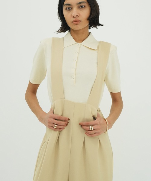 SHOULDER PADS POLO KNIT TOPS｜TOPS(トップス)｜CLANE OFFICIAL