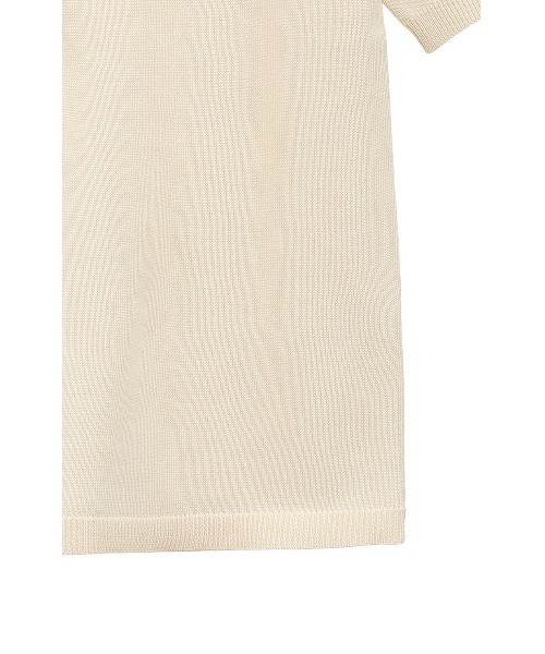 CLANE SHOULDER PADS KNIT TOPS サイズ2最終金額 CLANE(クラネ)｜SHOULDER PADS POLO KNIT TOPS/トップス/IVORY