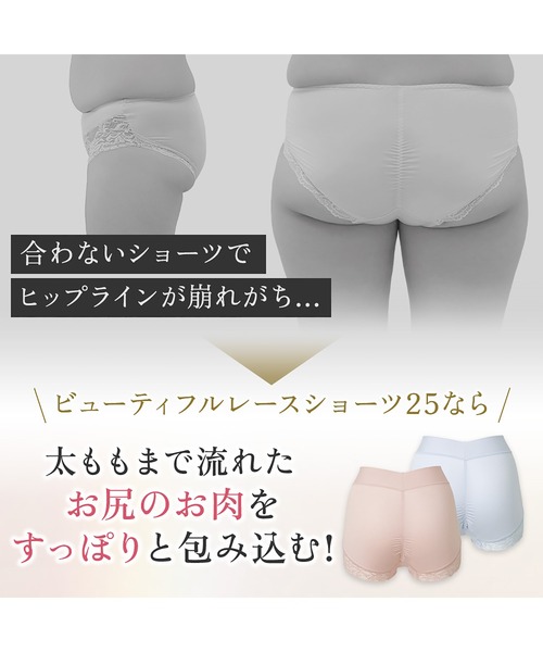 BRADELIS NEWYORK(ブラデリスニューヨーク)の「ビューティフルレースショーツ25 ブラデリス 補正下着 補整(ショーツ・レディース・ピンクベージュ/グレー/ブルー・M/L/LL/3L/4L/5L/S)」の9枚目の写真