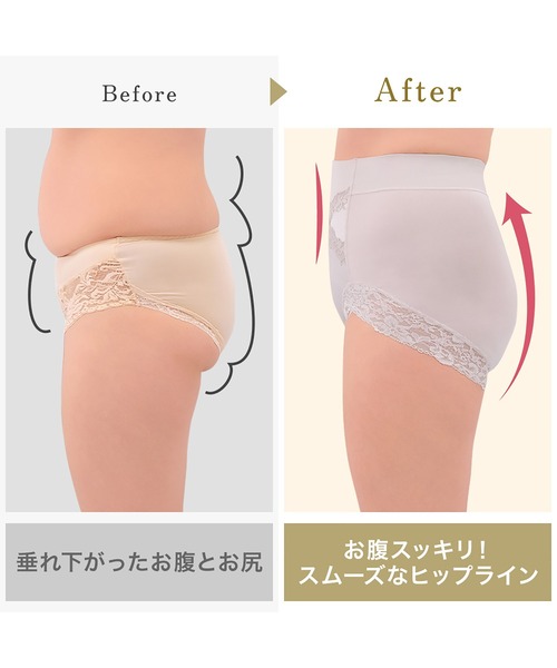 BRADELIS NEWYORK(ブラデリスニューヨーク)の「ビューティフルレースショーツ25 ブラデリス 補正下着 補整(ショーツ・レディース・ピンクベージュ/グレー/ブルー・M/L/LL/3L/4L/5L/S)」の10枚目の写真