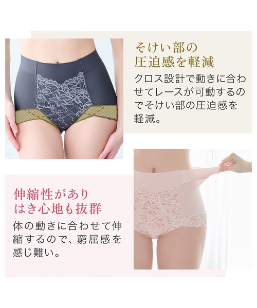 BRADELIS NEWYORK(ブラデリスニューヨーク)の「ビューティフルレースショーツ25 ブラデリス 補正下着 補整(ショーツ・レディース・ピンクベージュ/グレー/ブルー・M/L/LL/3L/4L/5L/S)」の20枚目の写真