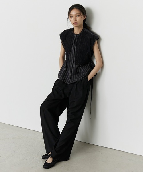 LE CIEL BLEU ルシェルブルー　ブラックハイウェストパンツ　32 ル シェル ブルー - LE CIEL BLEU | High Waist Tapered