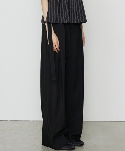 LE CIEL BLEU ルシェルブルー　ブラックハイウェストパンツ　32 ル シェル ブルー - LE CIEL BLEU | High Waist Pants-Black-34