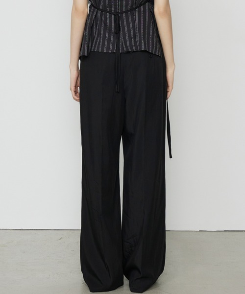新品　LE CIEL BLEU ルシェルブルー　リネンライクトランペットパンツ ル シェル ブルー - LE CIEL BLEU | Relaxed Fit Trousers w