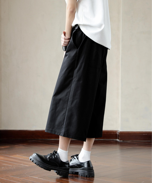 neos（ネオス）の「【neos】ルーズシルエット バミューダ スラックス ワイド パンツ（スラックス・メンズ・ブラック・MEDIUM/LARGE/X-LARGE）」の3枚目の写真