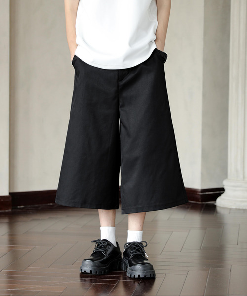 neos（ネオス）の「【neos】ルーズシルエット バミューダ スラックス ワイド パンツ（スラックス・メンズ・ブラック・MEDIUM/LARGE/X-LARGE）」の8枚目の写真