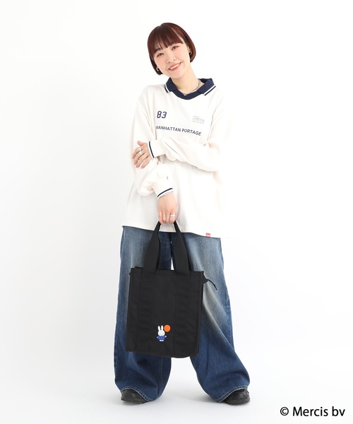 Manhattan Portage（マンハッタンポーテージ）の「SERENE TOTE BAG 500D CORDURA MIFFY 70TH（トートバッグ・レディース・ブラック・MEDIUM）」の3枚目の写真