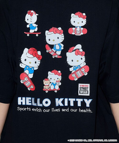キティ Vivitix Style Tシャツ 平成 VISION STREET WEAR tシャツ サンリオ ハローキティ コラボ