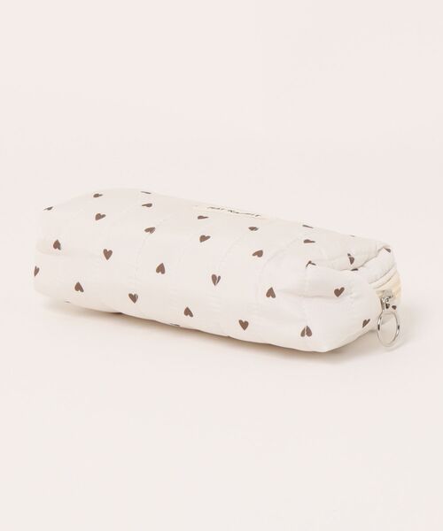 Mignonjour(ミニョンジュール)の「Mignonjour/ハート柄キルティングペンケース M2760(ペン類・レディース・ホワイト/ピンク・FREE)」の4枚目の写真