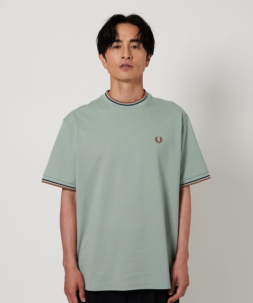 完売必須【FRED PERRY】別注 ロゴ刺繍 ショートスリーブ Tシャツ 別注】＜FRED PERRY＞ショートスリーブ Tシャツ（Tシャツ