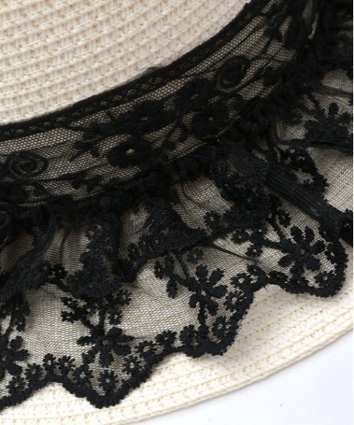 axes femme（アクシーズファム）の「レースリボンフリルカンカン帽（ハット・レディース・キナリ/ブラック・FREE）」の17枚目の写真