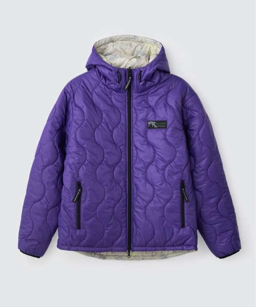 WILD THINGS（ワイルドシングス）の「リバーシブル ビレイジャケット│REVERSIBLE BELAY JACKET（ダウンジャケット/コート・メンズ・レッド/ブラック×ブラック/ベージュ/パープル/グリーン×オレンジ/グリーン/ピンク・L/XL/M/S/XS）」の6枚目の写真