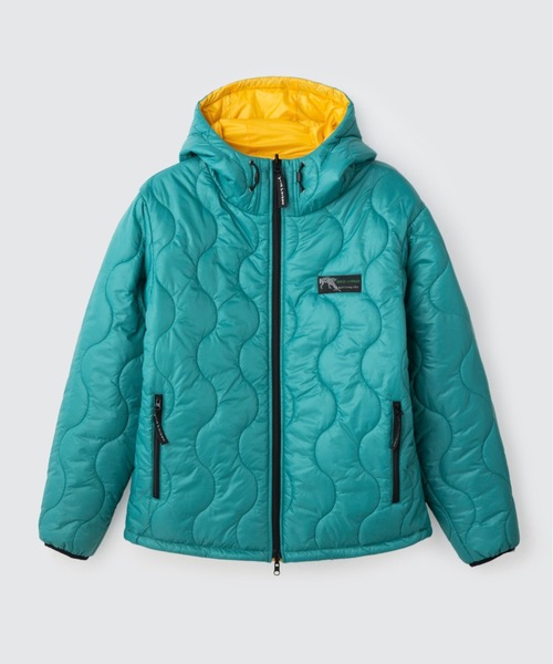 WILD THINGS（ワイルドシングス）の「リバーシブル ビレイジャケット│REVERSIBLE BELAY JACKET（ダウンジャケット/コート・メンズ・レッド/ブラック×ブラック/ベージュ/パープル/グリーン×オレンジ/グリーン/ピンク・L/XL/M/S/XS）」の5枚目の写真