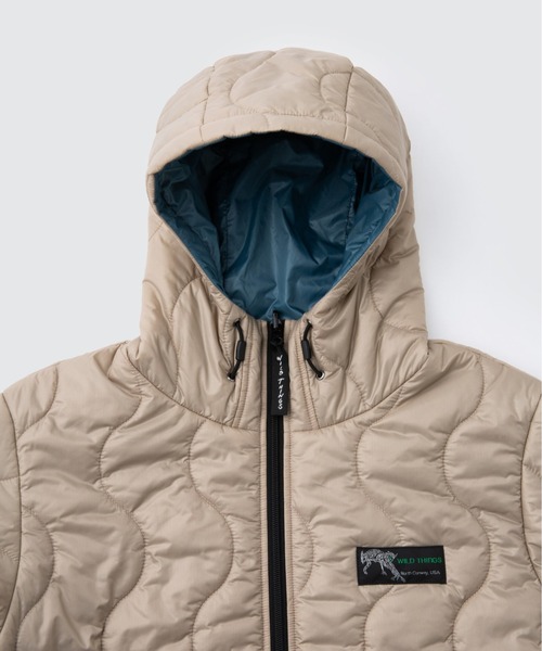 WILD THINGS（ワイルドシングス）の「リバーシブル ビレイジャケット│REVERSIBLE BELAY JACKET（ダウンジャケット/コート・メンズ・レッド/ブラック×ブラック/ベージュ/パープル/グリーン×オレンジ/グリーン/ピンク・L/XL/M/S/XS）」の16枚目の写真