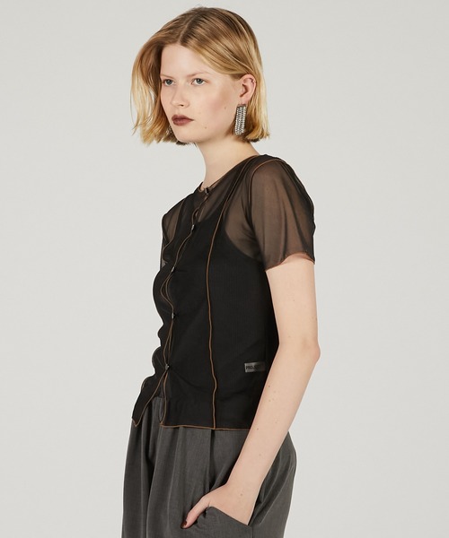 prank project トップス PRANK PROJECT｜メッシュプリントトップス / Mesh Print Top