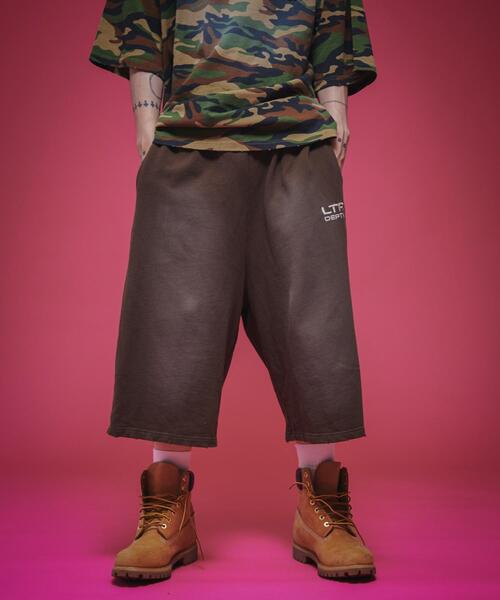 LTR DEPTH（レイターデプス）の「LTR DEPTH/ダメージアップリケショートパンツ（スウェットパンツ・メンズ・ピンク/ブラウン・LARGE/MEDIUM）」の19枚目の写真