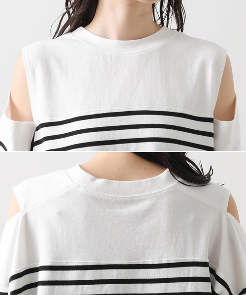 anana(アナナ)の「パネルボーダースリットカットソー(Tシャツ/カットソー・レディース・ホワイト×ブラック/ブラック×ホワイト・FREE)」の20枚目の写真