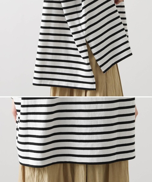 anana(アナナ)の「パネルボーダースリットカットソー(Tシャツ/カットソー・レディース・ホワイト×ブラック/ブラック×ホワイト・FREE)」の21枚目の写真