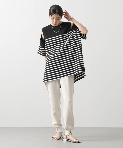 anana(アナナ)の「パネルボーダースリットカットソー(Tシャツ/カットソー・レディース・ホワイト×ブラック/ブラック×ホワイト・FREE)」の14枚目の写真