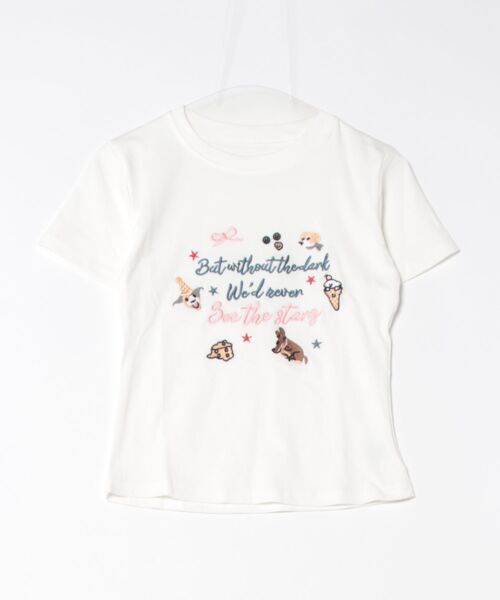AsRiRe(アスリレイ)の「前刺しゅうロゴTシャツ(Tシャツ/カットソー・レディース・ホワイト/ネイビー・M)」の10枚目の写真