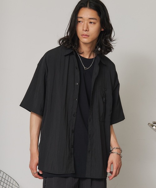 MASU 23ss 半袖シャツ　ブラック MASU 23ss 半袖シャツブラック