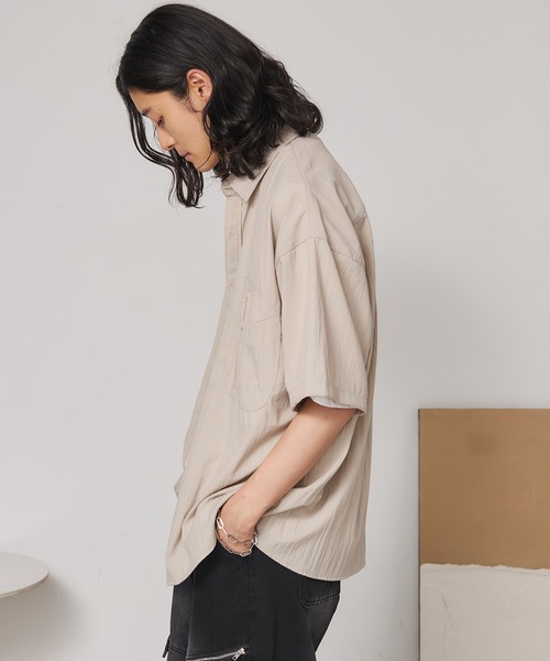SEN TOKYO(セントーキョー)の「ファスナーポケット半袖シャツ(シャツ/ブラウス・メンズ・ベージュ/ブラック・L/M)」の17枚目の写真