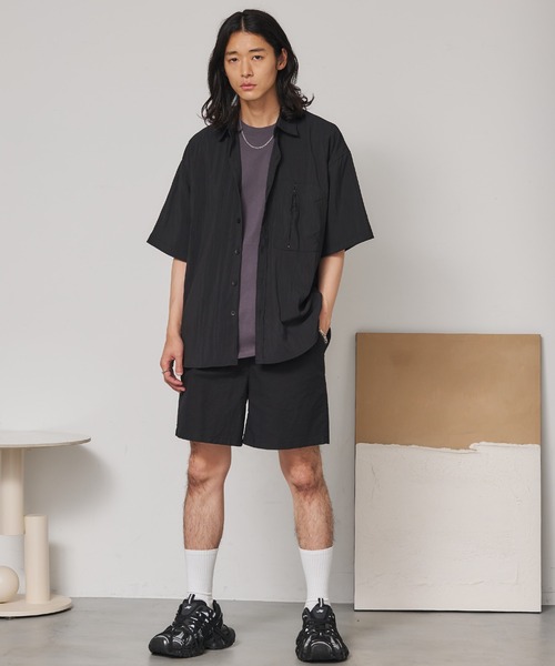 SEN TOKYO(セントーキョー)の「ファスナーポケット半袖シャツ(シャツ/ブラウス・メンズ・ベージュ/ブラック・L/M)」の20枚目の写真