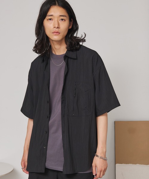 シャツ+ブラウス(半袖+袖なし) she tokyo theo black 1 WOMENS/トップス/シャツ/ブラウス(半袖)｜THE TOKYO ONLINE STORE