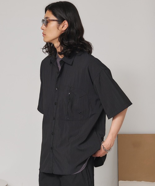 SEN TOKYO(セントーキョー)の「ファスナーポケット半袖シャツ(シャツ/ブラウス・メンズ・ベージュ/ブラック・L/M)」の8枚目の写真