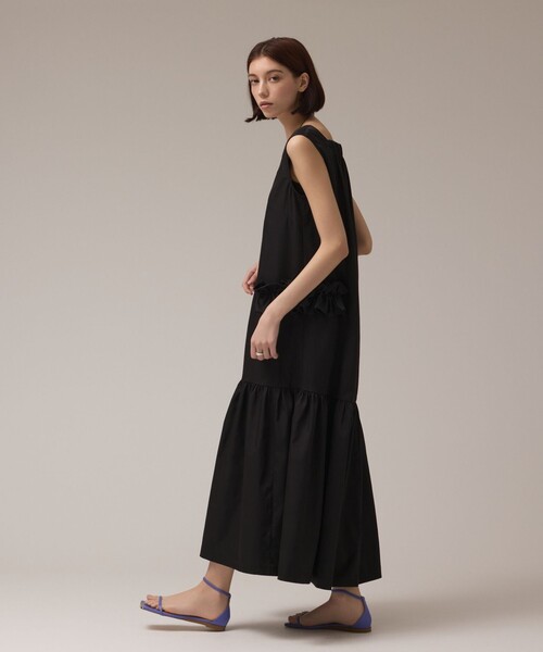 Diagram（ダイアグラム）の「サイドフリルタフタワンピース（ワンピース・レディース・ライトグリーン/ブラック・36）」の19枚目の写真