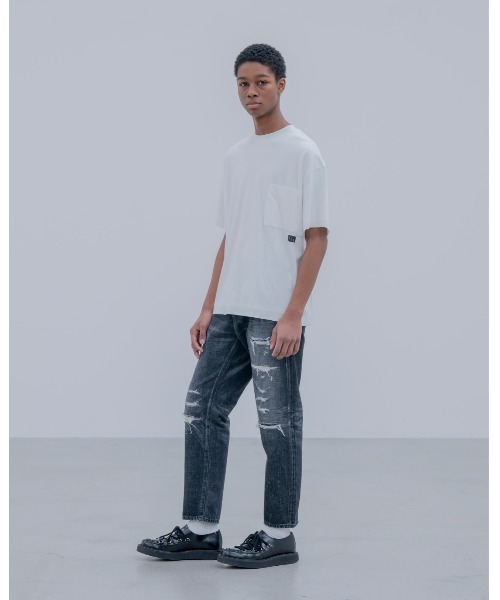 uniform experiment(ユニフォームエクスペリメント)の「IN-SEWING TEE(Tシャツ/カットソー・メンズ・ホワイト/ブラック/ライトブラウン・1/2/3/4)」の5枚目の写真