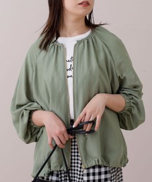 サテン素材ブルゾン
