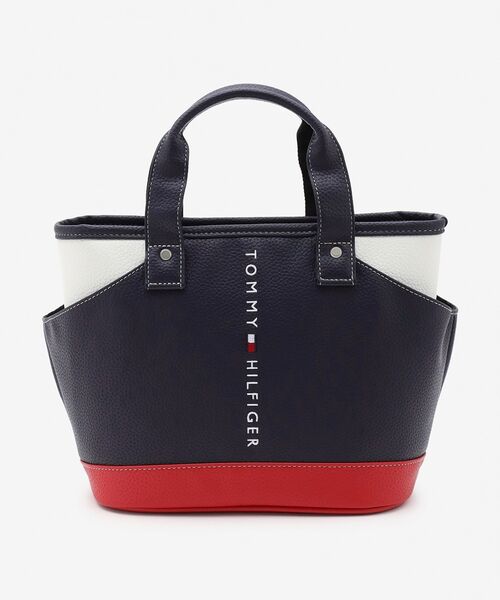 TOMMY HILFIGER(トミーヒルフィガー)の「TOMMY HILFIGER GOLF フェイスラウンドバッグ(ショルダーバッグ・メンズ・ネイビー/ホワイト・FREE)」の1枚目の写真