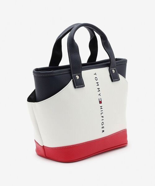 TOMMY HILFIGER(トミーヒルフィガー)の「TOMMY HILFIGER GOLF フェイスラウンドバッグ(ショルダーバッグ・メンズ・ネイビー/ホワイト・FREE)」の4枚目の写真