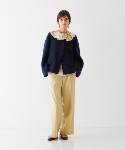 DESIGNWORKS（デザインワークス）の「シャギーコート（ステンカラーコート・レディース・ダークネイビー/ブルー・38）」の7枚目の写真