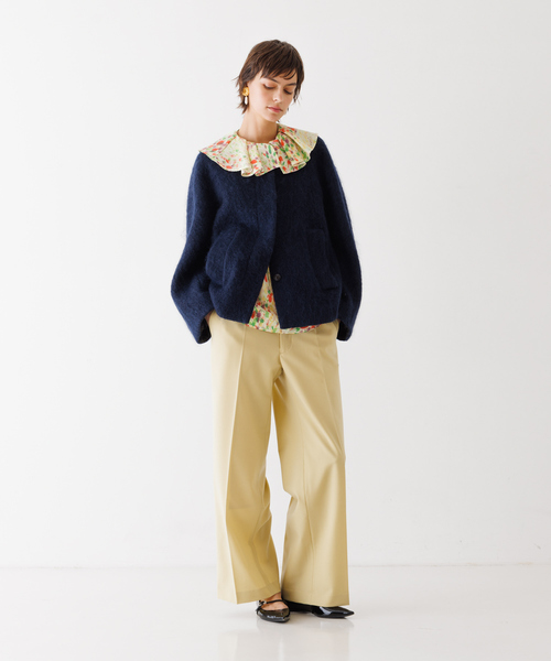 DESIGNWORKS（デザインワークス）の「シャギーコート（ステンカラーコート・レディース・ダークネイビー/ブルー・38）」の8枚目の写真