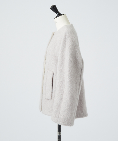 DESIGNWORKS（デザインワークス）の「シャギーコート（ステンカラーコート・レディース・ダークネイビー/ブルー・38）」の13枚目の写真