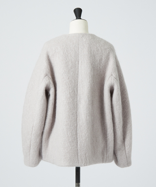 DESIGNWORKS（デザインワークス）の「シャギーコート（ステンカラーコート・レディース・ダークネイビー/ブルー・38）」の14枚目の写真