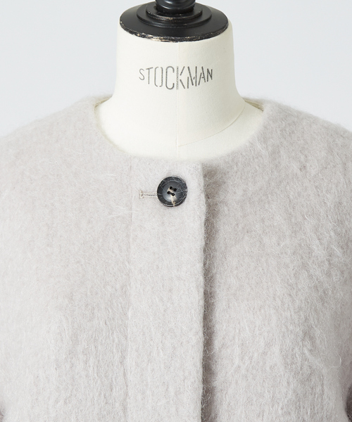 DESIGNWORKS（デザインワークス）の「シャギーコート（ステンカラーコート・レディース・ダークネイビー/ブルー・38）」の15枚目の写真