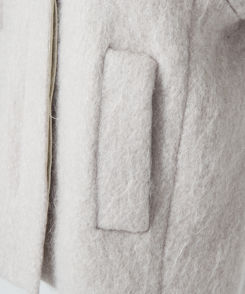 DESIGNWORKS（デザインワークス）の「シャギーコート（ステンカラーコート・レディース・ダークネイビー/ブルー・38）」の16枚目の写真