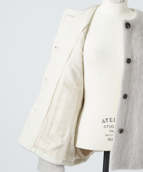 DESIGNWORKS（デザインワークス）の「シャギーコート（ステンカラーコート・レディース・ダークネイビー/ブルー・38）」の19枚目の写真