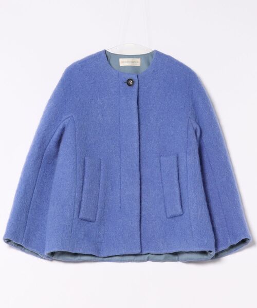 DESIGNWORKS（デザインワークス）の「シャギーコート（ステンカラーコート・レディース・ダークネイビー/ブルー・38）」の2枚目の写真