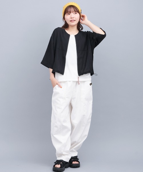 チチカカ（チチカカ）の「シアージップブルゾン（カーディガン/ボレロ・レディース・ブラック/カーキ/ホワイト・FREE）」の5枚目の写真