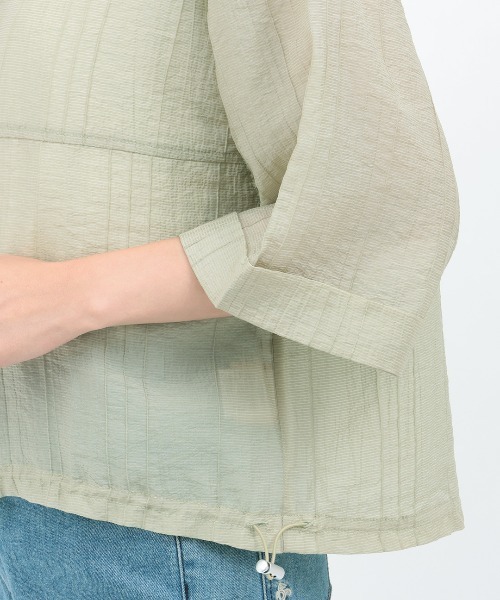 チチカカ（チチカカ）の「シアージップブルゾン（カーディガン/ボレロ・レディース・ブラック/カーキ/ホワイト・FREE）」の14枚目の写真