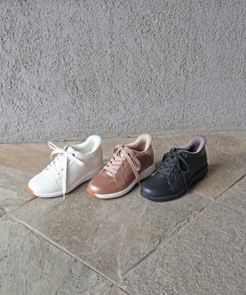 スマートスライド】レースアップスニーカー/21542（スニーカー）｜MODE